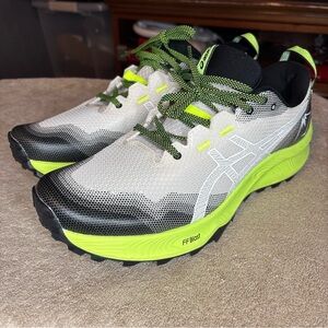 Men Size 10.5 - ASICS Gel Trabuco 12 FF Blast Trail Running Bolt Green 1011B799